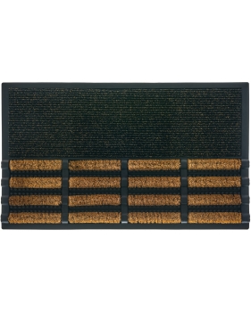 Zerbino in gomma con spazzole in cocco