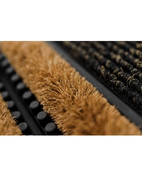 Zerbino in gomma con spazzole in cocco