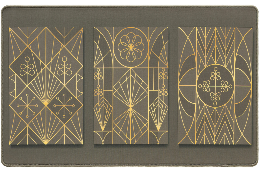 ARIA - Tappeto Multiuso Antiscivolo - Geometrico Oro